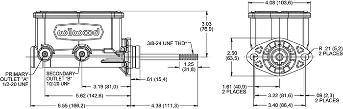 Load image into Gallery viewer, Compact Tandem Master Cylinder w/ Pushrod
