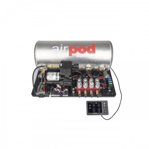 RidePro E5 Air Ride Suspension Control System | 3 Gallon Single Compressor AirPod – 1/4″ Valves