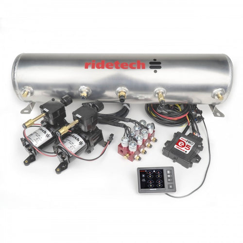 RidePro E5 Air Ride Suspension Control System | 5 Gallon Dual Compressor – 1/4″ Valves