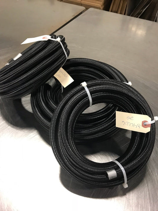 -4 PREMIUM BLACK NYLON RACE HOSE