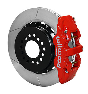 AERO4 Big Brake Rear Parking Brake Kit 4-Piston Rear Kit 14.00-in Rotor Diameter 1.10-in Rotor Width Flange: Large Chevy C10 Offset: 2.42 Rear Mounted Calipers 18-in Min Wheel Dia*