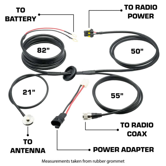 JP1 Jeep Radio Kit - with GMR25 WATERPROOF Mobile Radio for Jeep JL Wrangler, JT Gladiator